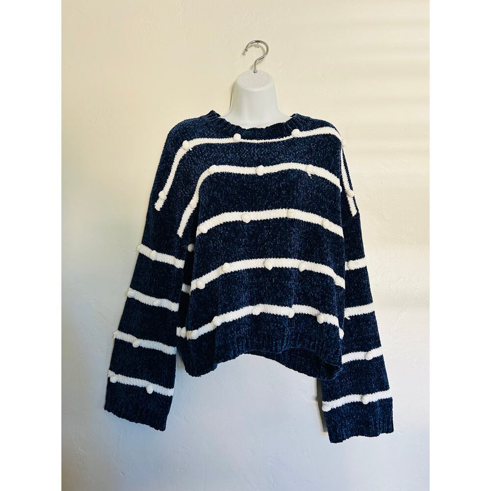Anthropologie Isla Maude Blue Striped Sweater